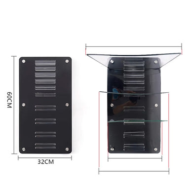 Espositore con 4 mini finestre frontali e 6 mini finestre laterali